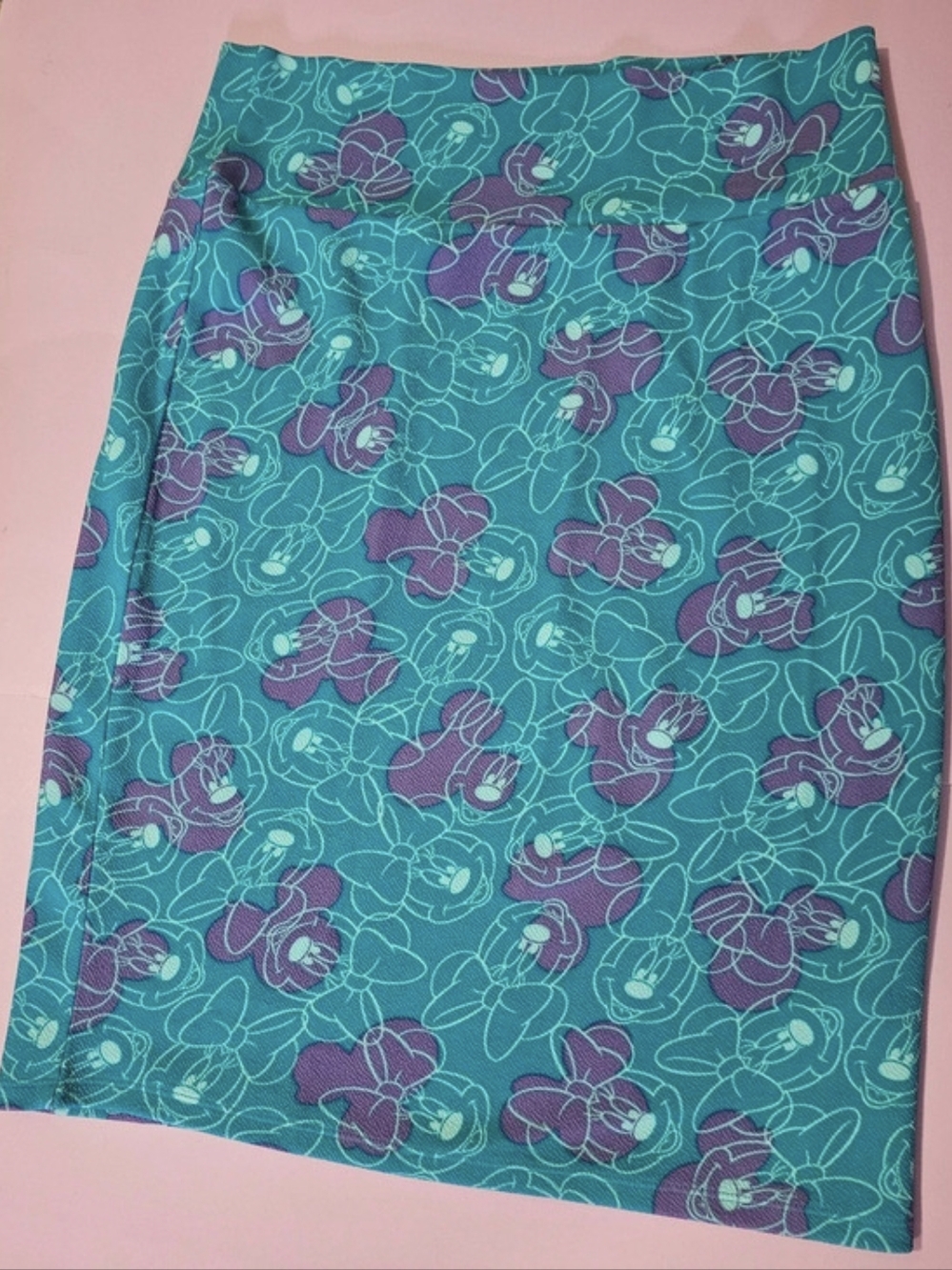 Lularoe Jill Skirt Disney Minnie Mouse Floral Mini Skirt Blue & Purple XL